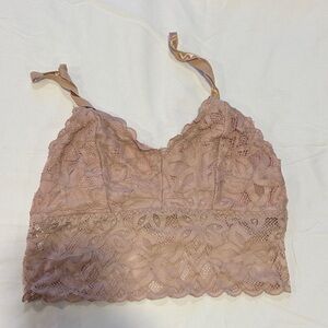 Danskin Lace Bandeau in Soft Brown